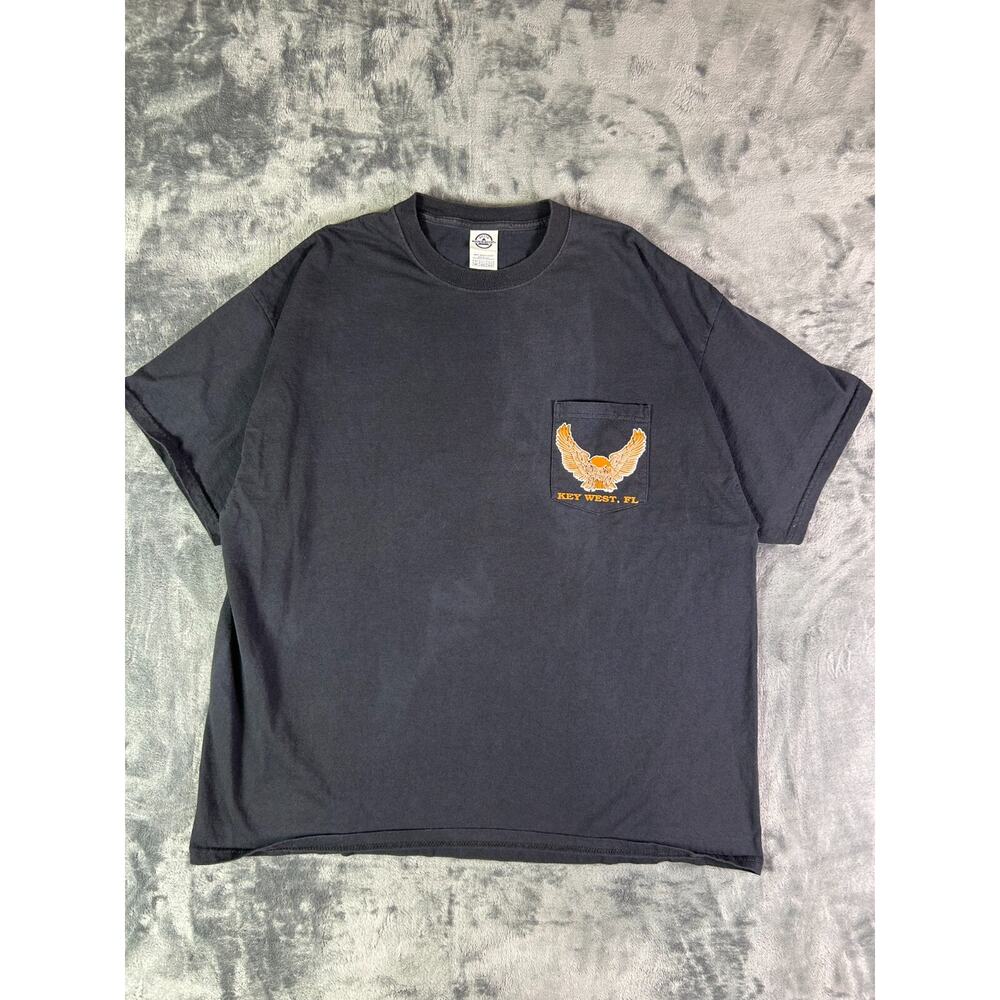 Southernmost Ride Bikers T-Shirt 2XL Key West‎ FL USA Route 1 Thunderbird Pocket